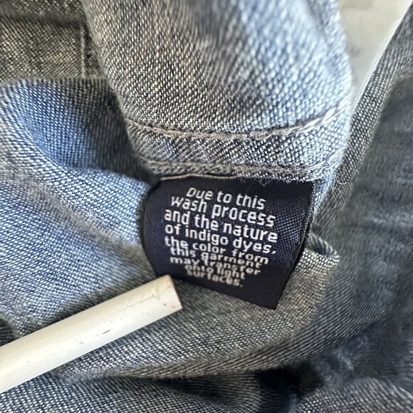 J Crew Shirt Womens 0 Blue Denim Western Pearl Snap L/S Cowgirl Rodeo G1394 - Picture 9 of 13